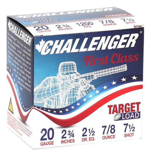 Challenger Target Load 20 Gauge Ammo 2 3/4" 7/8oz. #7 1/2 Shot