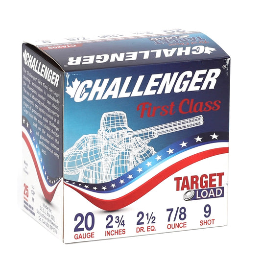 Challenger Target Load 20 Gauge Ammo 2 3/4" 7/8oz. #9 Shot