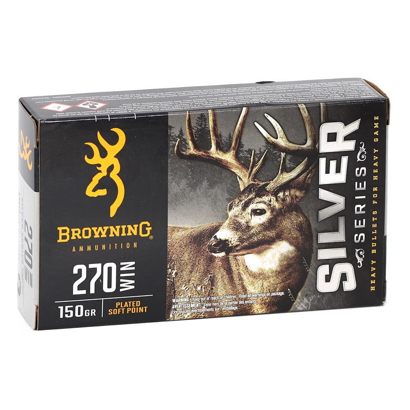 Browning Silver Series 270 Winchester Ammo 150 Grain Plated Soft Point