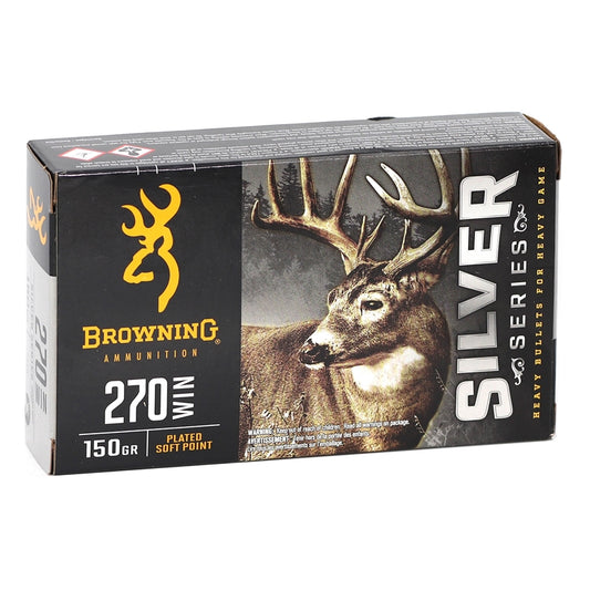 Browning Silver Series 270 Winchester Ammo 150 Grain Plated Soft Point