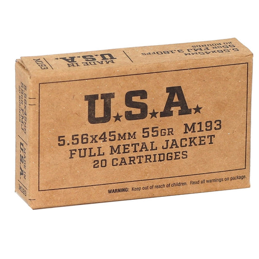 Winchester Service Grade 5.56x45 M193 Ammo 55 Grain Full Metal Jacket