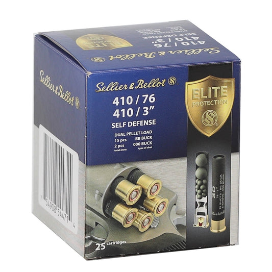 Sellier & Bellot .410 Bore Ammo 3" 15 Pellet 000 Buck BB Shot