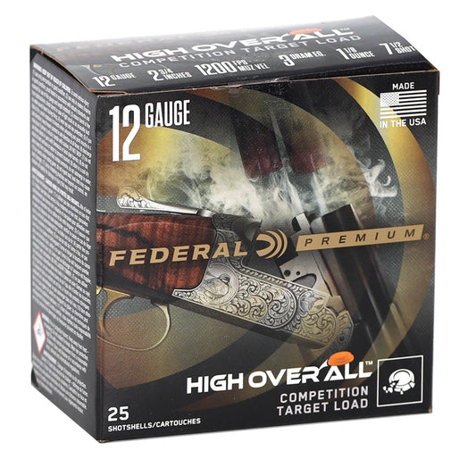 Federal High Over All 12 Gauge Ammo 2 3/4" 1 1/8oz #7.5 Shot 250 Rounds