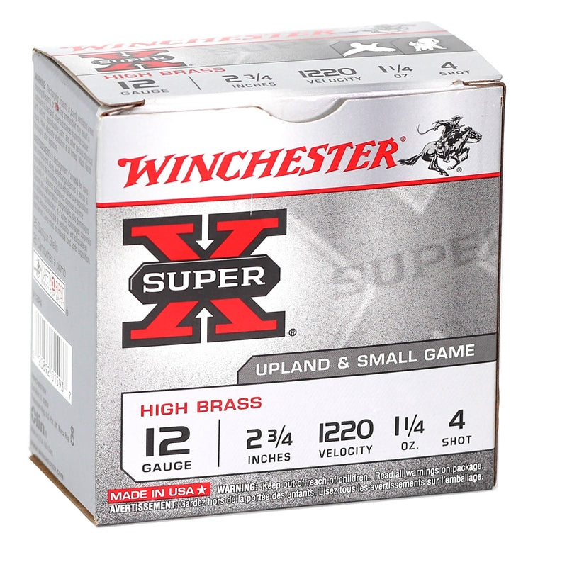 Winchester Super-X Heavy Game 12 Gauge Ammo 2 3/4" 1 1/4 oz. #4 Lead Shot