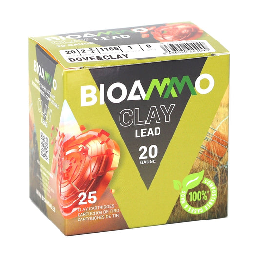 BioAmmo Clay 20 Gauge 2-3/4” Ammo 1 oz #8 Lead Shot