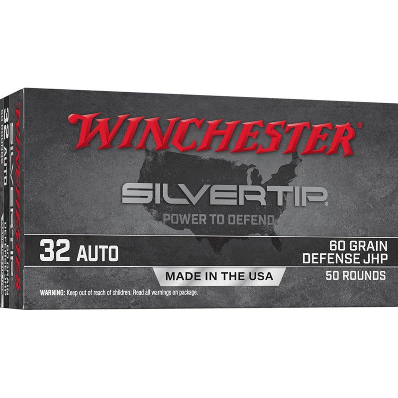 Winchester Silvertip 32 ACP AUTO Ammo 60 Grain Hollow Point