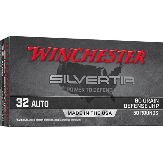 Winchester Silvertip 32 ACP AUTO Ammo 60 Grain Hollow Point