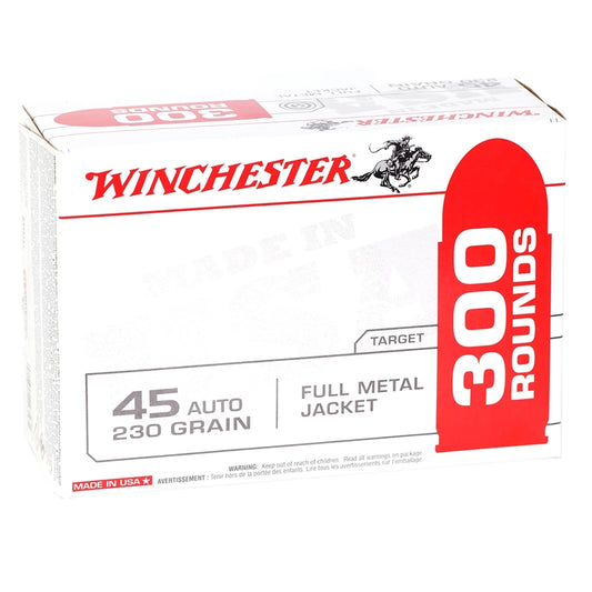 Winchester USA 45 ACP AUTO Ammo 230 Grain FMJ 300 Rounds