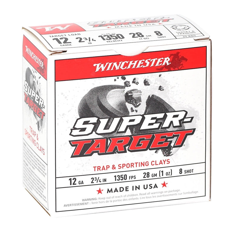 Winchester Super-Target 12 Gauge Ammo 2-3/4" 1oz #8 Lead