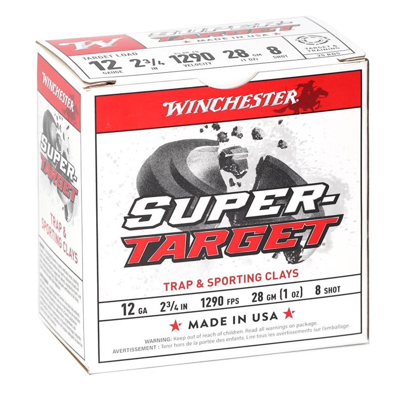 Winchester Super-Target 12 Gauge Ammo 2-3/4" 1oz #8 Lead