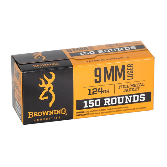 Browning 9mm Luger Ammo 124 Grain FMJ 150 Rounds Value Pack