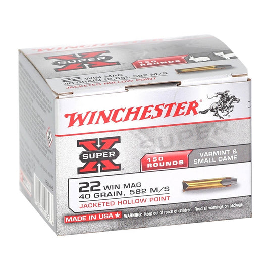 Winchester Super-X 22 WMR Ammo 40 Grain Jacketed Hollow Point