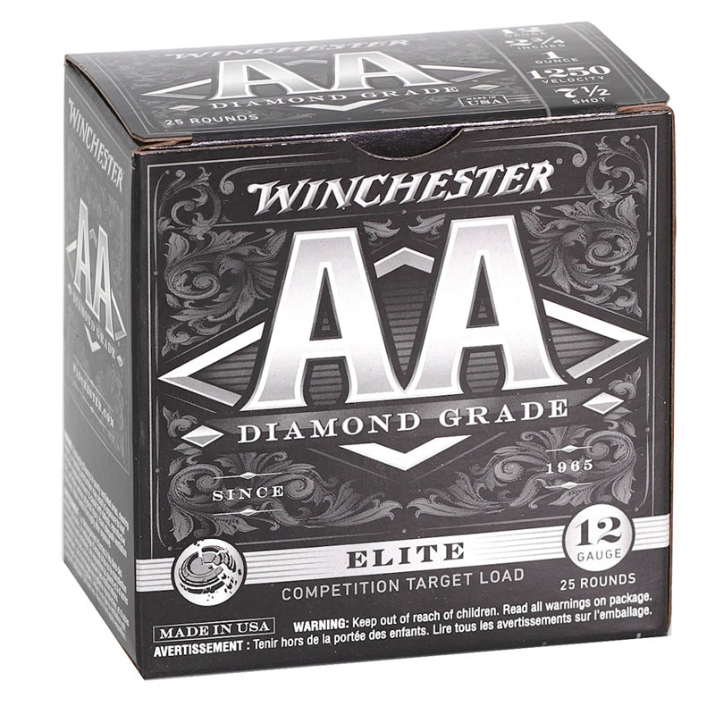 Winchester USA AA Diamond Grade 12 Gauge Ammo 2-3/4" 1 oz #7.5 Lead Shot 250 Round Case