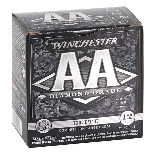 Winchester USA AA Diamond Grade 12 Gauge Ammo 2-3/4" 1 1/8 oz #7.5 Lead Shot 250 Round Case