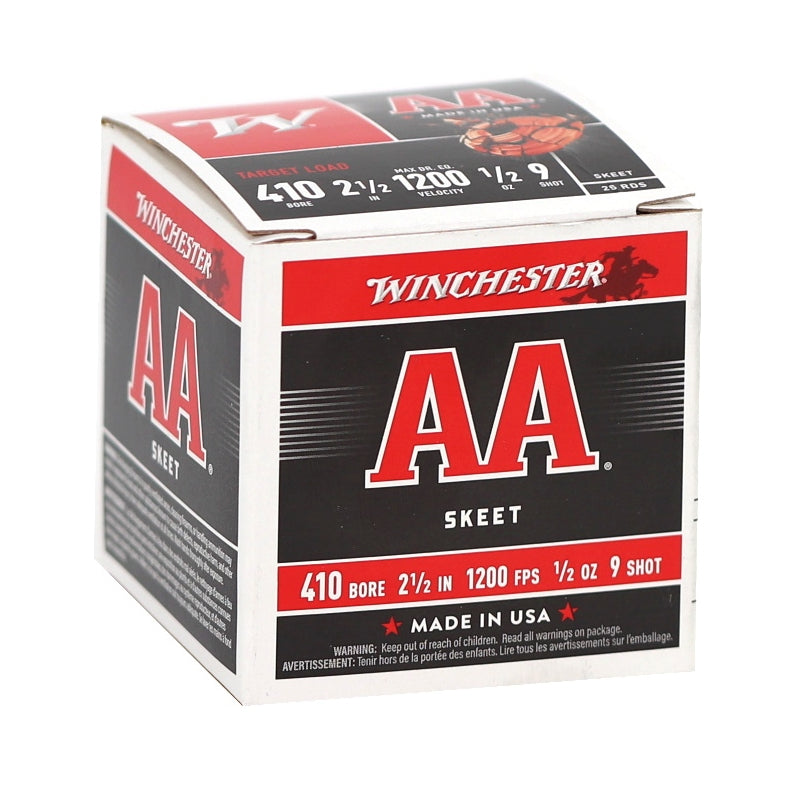 Winchester AA Target 410 Bore Ammo 2-1/2" 1/2 oz #9 Shot