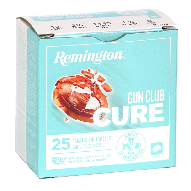 Remington Gun Club Cure 12 Gauge Ammo 2 3/4" 1 1/8oz. #8 Shot Case of 250