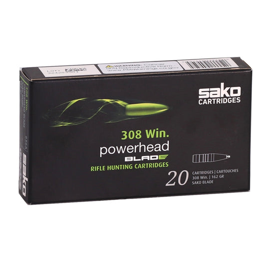 Sako Powerhead Blade 308 Winchester Ammo 162 Graine Lead Free