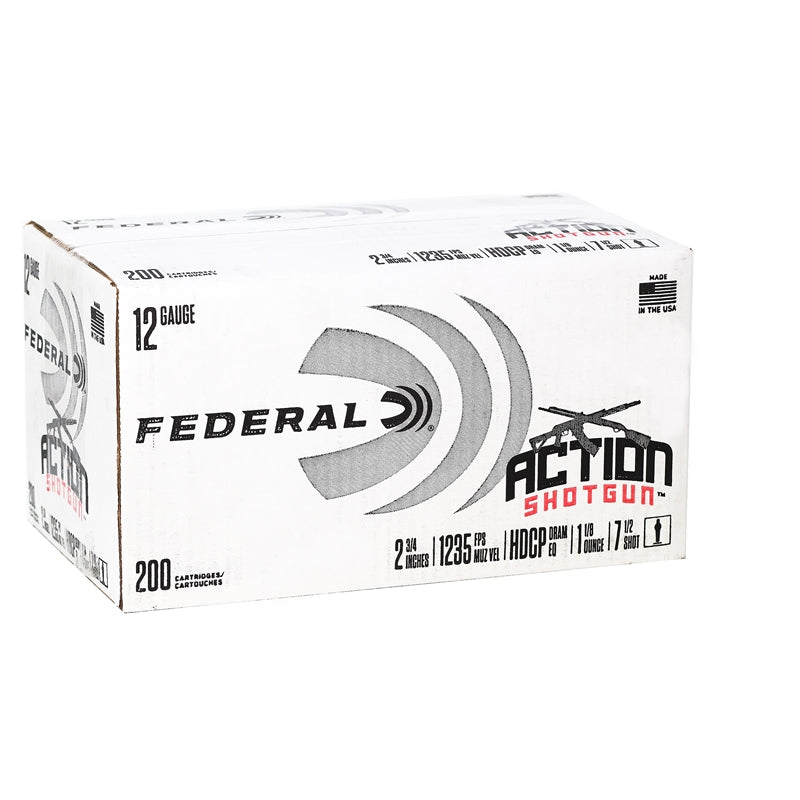 Federal Action Shotgun 12 Gauge Ammo 2-3/4" 1-1/8oz. #7.5 Shot