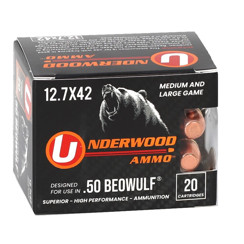 Underwood 50 Beowulf Ammo 350 Grain Full Metal Jacket