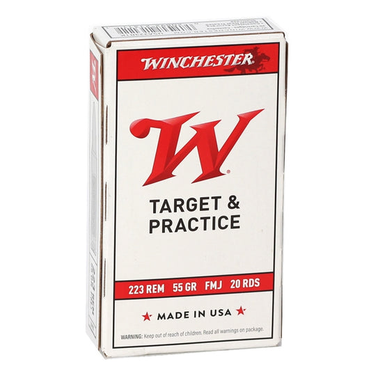 Winchester Target & Practice 223 Remington Ammo 55 Grain Full Metal Jacket