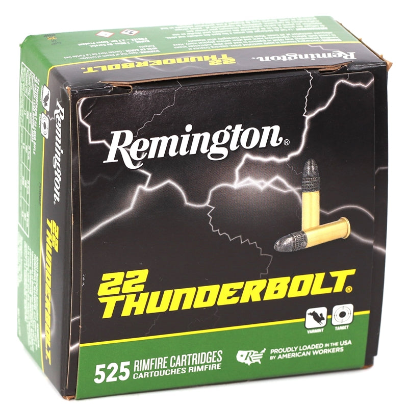 Remington Thunderbolt 22 Long Rifle Ammo 40 Grain Lead Round Nose