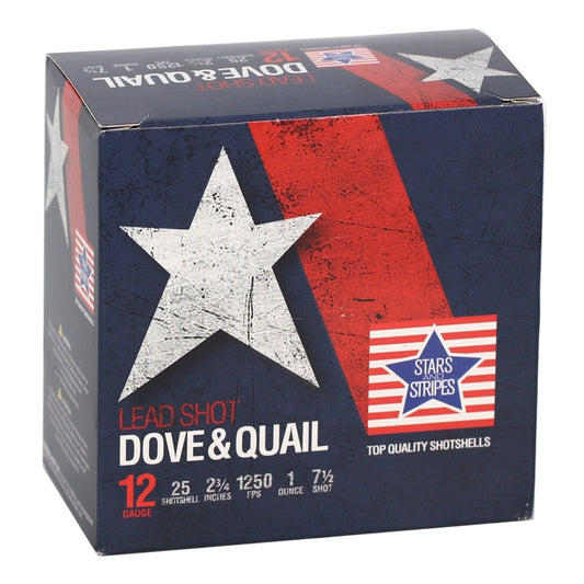 Stars and Stripes Dove & Quail 12 Gauge Ammo 2 3/4'' 1 oz. #7.5 Shot