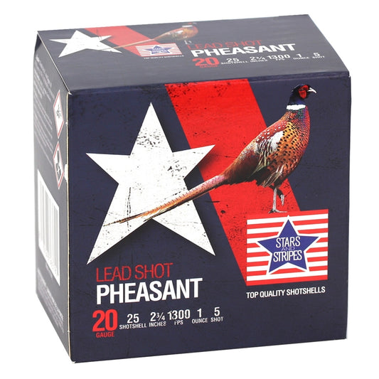 Stars and Stripes Pheasant Load 20 Gauge Ammo 2 3/4" 1 oz. #5 Shot