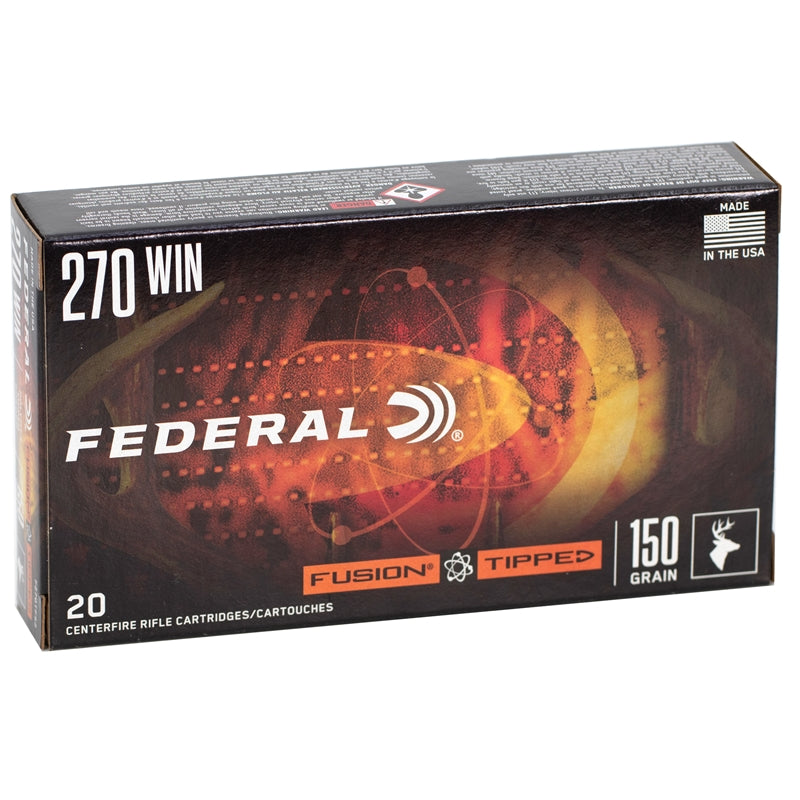 Federal Fusion 270 Winchester Ammo 150 Grain Tipped Soft Point