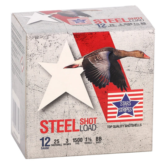 Stars and Stripes Steel Load 12 Gauge Ammo 3" 1 1/8 oz #BB Shot