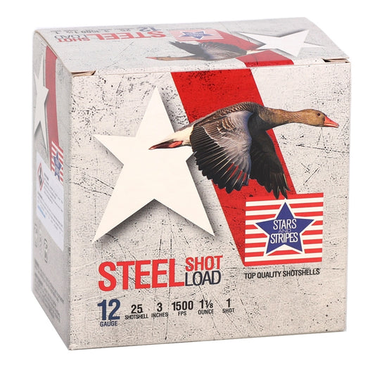 Stars and Stripes Steel Load 12 Gauge Ammo 3" 1 1/8 oz #1 Shot