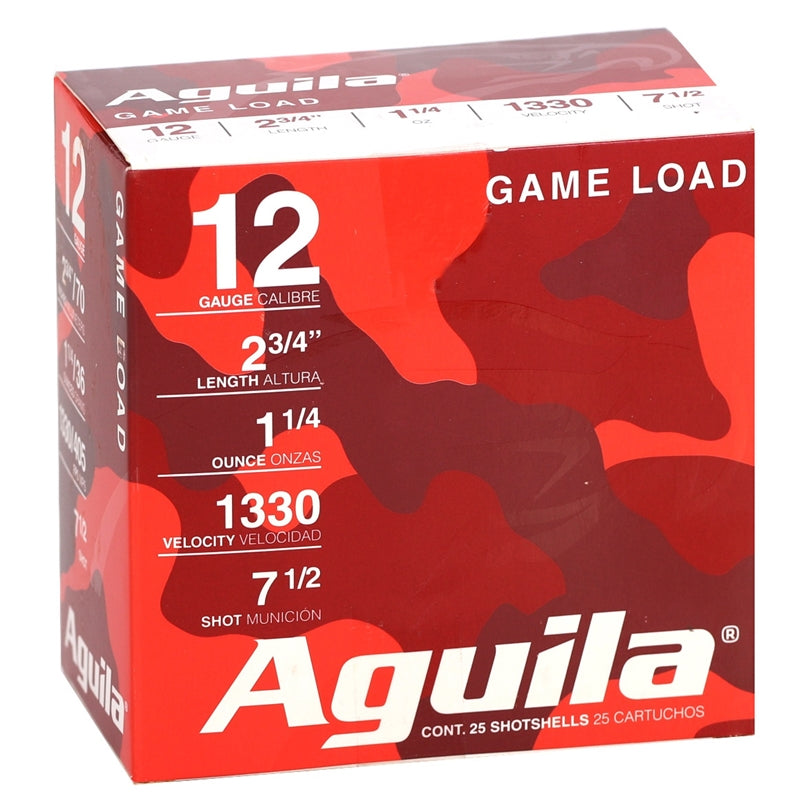 Aguila Game Load 12 Gauge Ammo 2-3/4" 1 1/4 oz #7.5 Shot