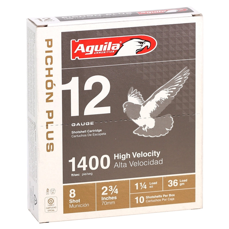 Aguila Pichon Plus HV 12 Gauge  Ammo 2-3/4" 1 1/4 oz #8 Shot