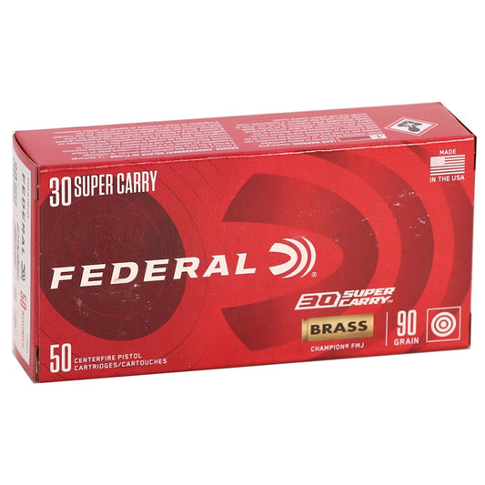 Federal Champion Training 30 Super Carry Ammo 90 Grain Full Metal Jacket