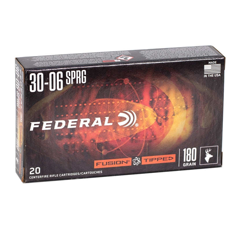 Federal Fusion 30-06 Springfield Ammo 180 Grain Pulymer Tipped