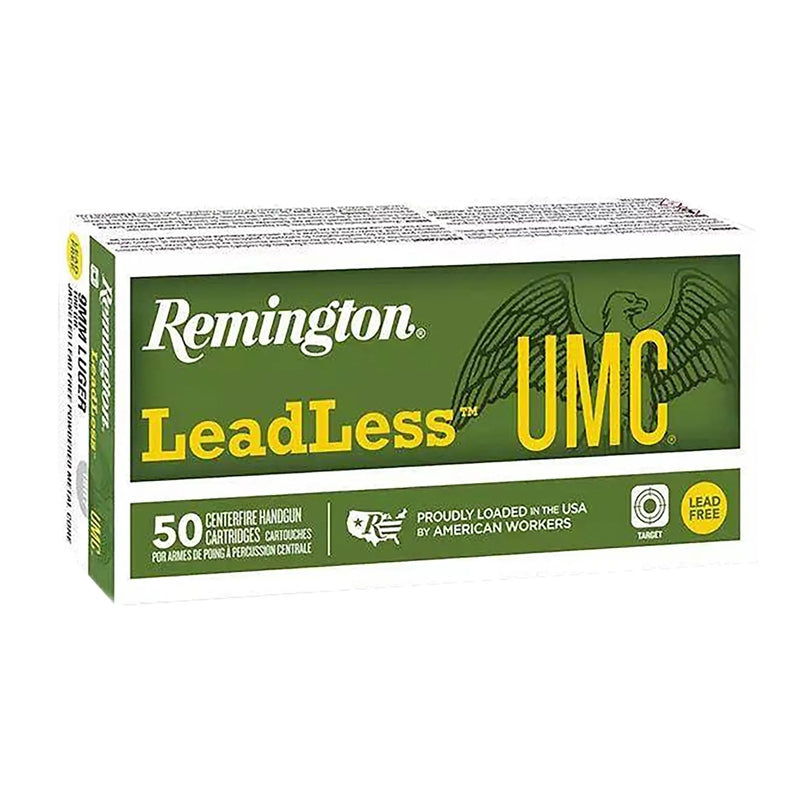 Remington UMC Leadless 9mm Luger Ammo 100 Grain Jacketed Lead Free