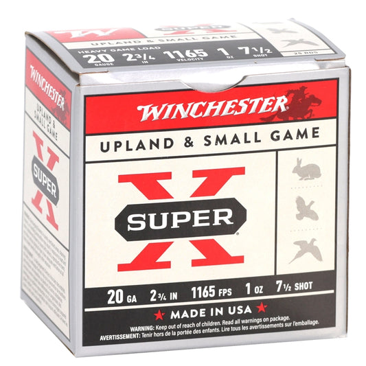 Winchester Super-X Heavy Game Load 20 Gauge Ammo 2 3/4"1oz. #7.5 Shot 250 Round Case