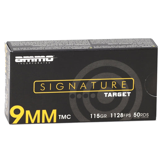 Ammo Inc Signature Target 9mm Luger Ammo 115 Grain Total Metal Jacket