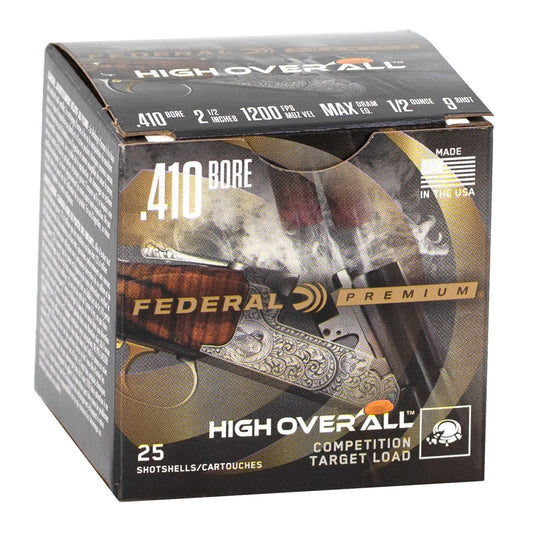 Federal High Overall 410 Bore Ammo 2-1/2" 1/2oz #9 Shot 250 Round Case