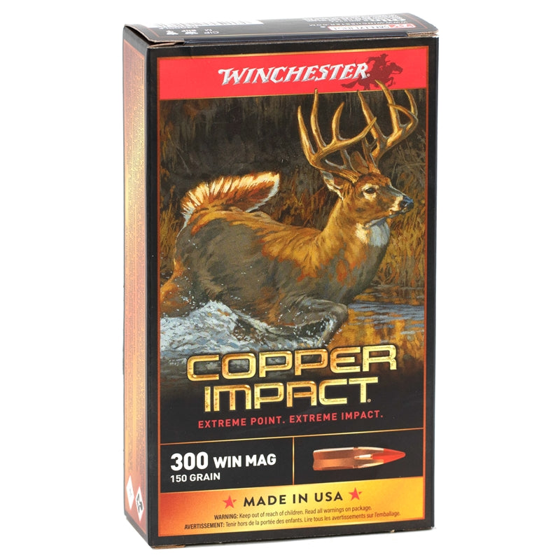 Winchester Copper Impact 300 Winchester Magnum Ammo 150 Grain Polymer Tip