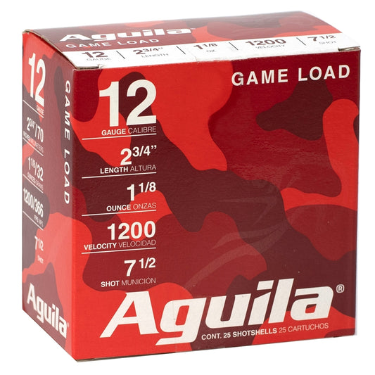 Aguila Game Load 12 Gauge Ammo 2-3/4" 1-1/8oz. #7-1/2 Shot