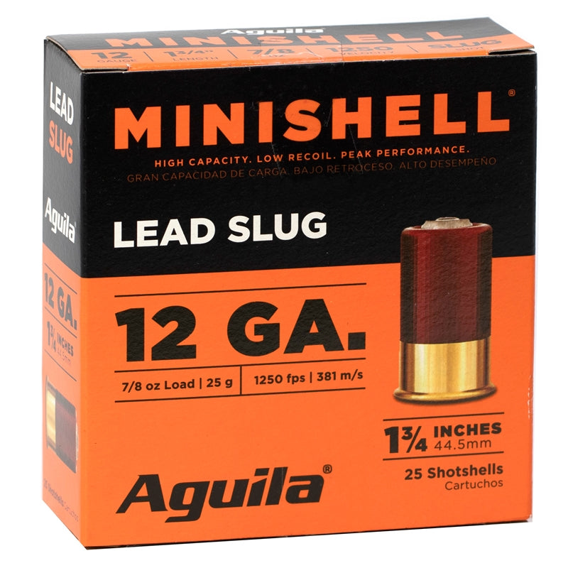 Aguila Minishell 12 Gauge Ammo 1-3/4" 7/8oz. Lead Slugs