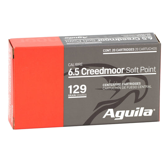 Aguila Interlock  6.5 Creedmoor Ammo 129 Grain Soft Point Boat Tail