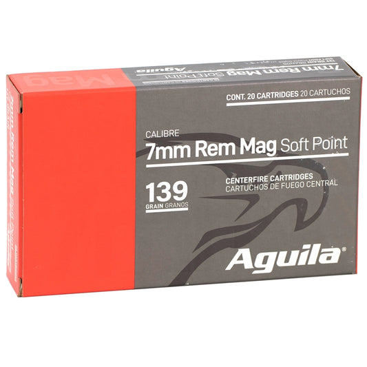 Aguila InterLock 7mm Remington Magnum Ammo 139 Grain Boat Tail Soft Point