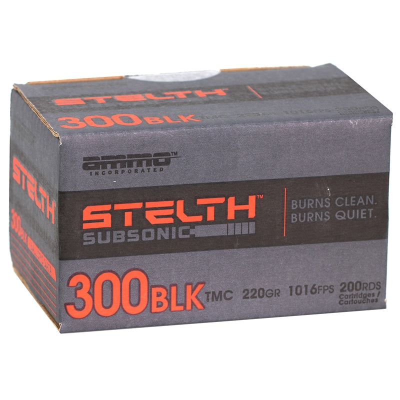 Ammo Inc Stelth 300 Blackout Ammo 220 Grain Total Metal Jacket 200 Cartridges