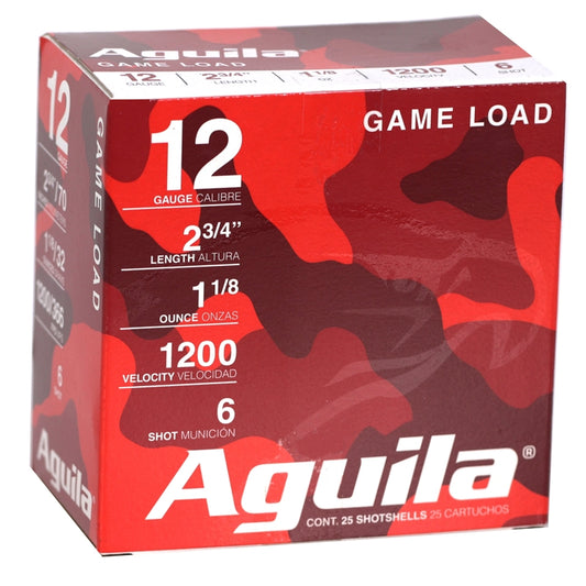 Aguila Game Load 12 Gauge Ammo 2-3/4" 1-1/8oz. #6 Shot