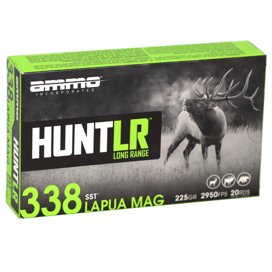 Ammo Inc Hunt LR 338 Lapua Magnum Ammo 225 Grain SST