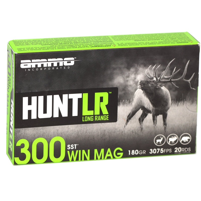 Ammo Inc Hunt LR 300 Winchester Magnum Ammo 180 Grain SST