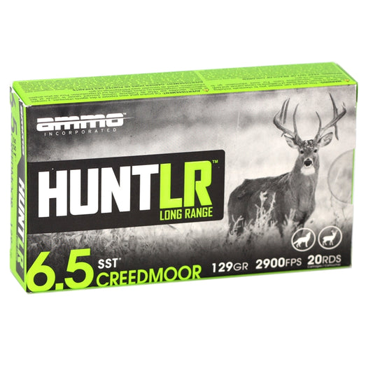 Ammo Inc Hunt LR 6.5 Creedmoor Ammo 129 Grain SST