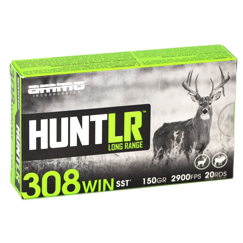 Ammo Inc Hunt LR 308 Winchester Ammo 150 Grain SST