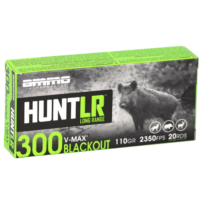 Ammo Inc Hunt LR 300 AAC Blackout Ammo 110 Grain SST V-Max